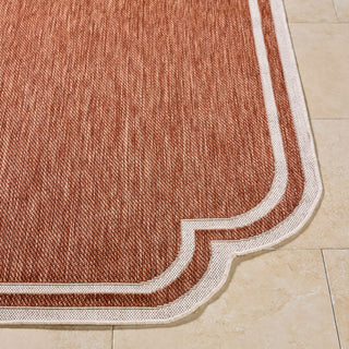 Livabliss Miami Beach MBH-2313 Burnt Orange Area Rug Angle