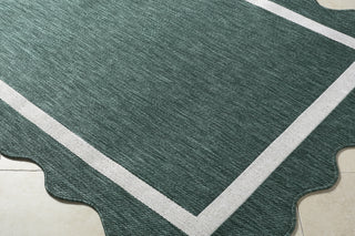 Livabliss Miami Beach MBH-2321 Dark Green Area Rug Corner Shot
