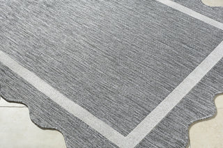 Livabliss Miami Beach MBH-2322 Charcoal Area Rug Corner Shot