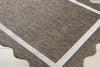 Livabliss Miami Beach MBH-2323 Dark Brown Area Rug Corner Shot