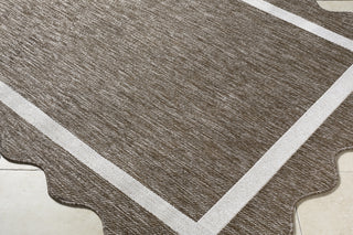 Livabliss Miami Beach MBH-2323 Dark Brown Area Rug Corner Shot