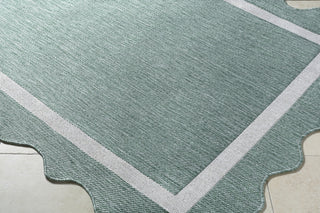 Livabliss Miami Beach MBH-2326 Medium Green Area Rug Corner Shot