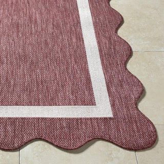 Livabliss Miami Beach MBH-2328 Burgandy Area Rug Angle