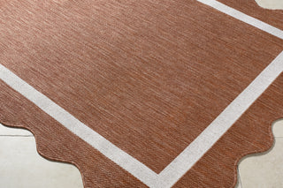 Livabliss Miami Beach MBH-2329 Rust Area Rug Corner Shot