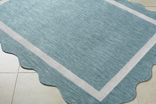 Livabliss Miami Beach MBH-2330 Aqua Area Rug Corner Shot