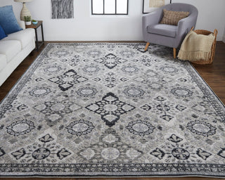 Feizy Macklaine 39FVF Silver/Black Area Rug