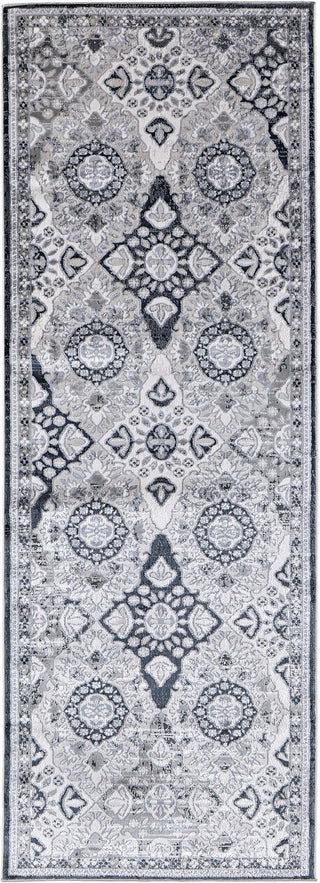 Feizy Macklaine 39FVF Silver/Black Area Rug