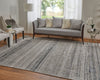 Feizy Macklaine 39LEF Taupe/Black/Ivory Area Rug Lifestyle Image Feature