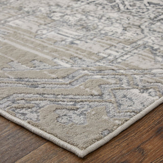 Feizy Macklaine 39LGF Ivory/Silver/Black Area Rug