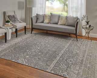 Feizy Macklaine 39LGF Ivory/Silver/Black Area Rug Lifestyle Image Feature