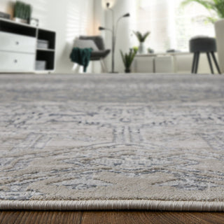 Feizy Macklaine 39LGF Ivory/Silver/Black Area Rug