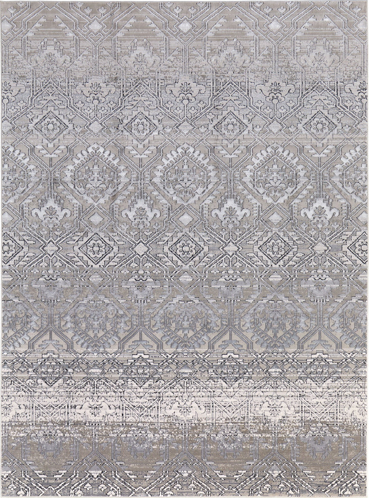 Feizy Macklaine 39LGF Ivory/Silver/Black Area Rug