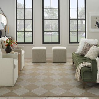 Nourison Washable Modern Jute MDJ01 Natural Ivory Area Rug Room Image Feature