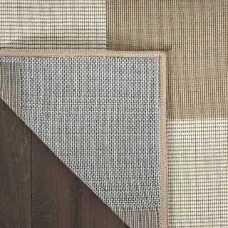 Nourison Washable Modern Jute MDJ02 Natural Ivory Area Rug Corner Image