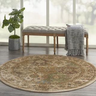 Nourison Modesto MDS04 Beige Area Rug Room Image Feature