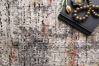 Loloi Medusa MED-07 Graphite/Sunset Area Rug Room Image Feature