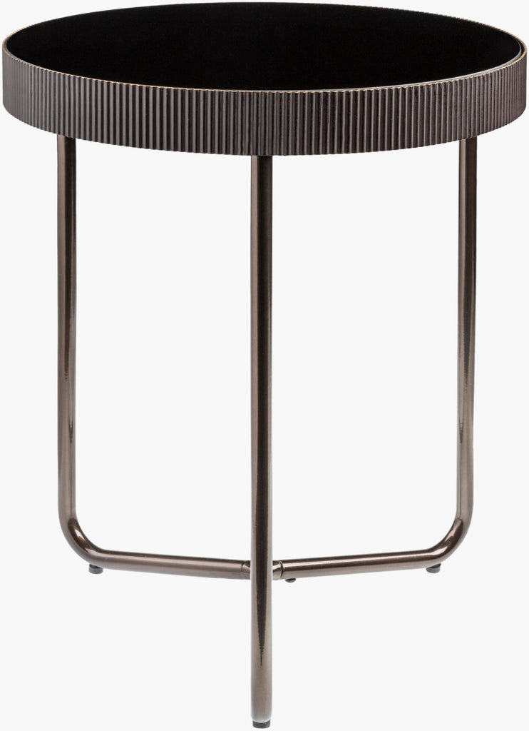 Surya Melton MEL-001 Black / Metallic-Nickel Furniture main image