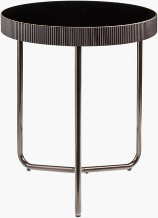 Surya Melton MEL-001 Black / Metallic-Nickel Furniture main image