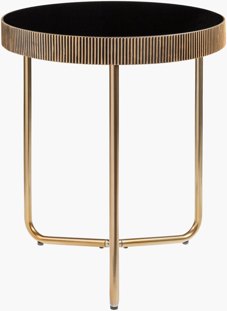 Surya Melton MEL-002 Black / Metallic-Brass Furniture main image