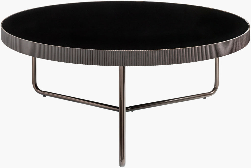 Surya Melton MEL-004 Black / Metallic-Nickel Furniture main image