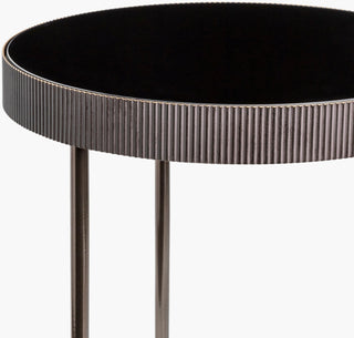 Surya Melton MEL-001 Black / Metallic-Nickel Furniture Corner Shot