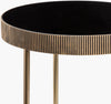 Surya Melton MEL-002 Black / Metallic-Brass Furniture Corner Shot
