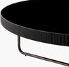Surya Melton MEL-004 Black / Metallic-Nickel Furniture Corner Shot