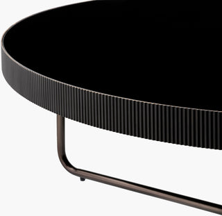 Surya Melton MEL-004 Black / Metallic-Nickel Furniture Corner Shot
