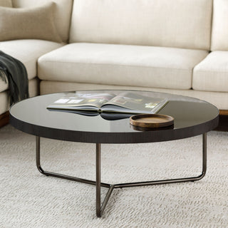 Surya Melton MEL-004 Black / Metallic-Nickel Furniture Style Shot