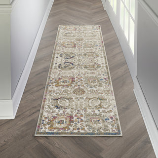 Nourison Melody MEL01 Ivory Multicolor Area Rug Corner Image