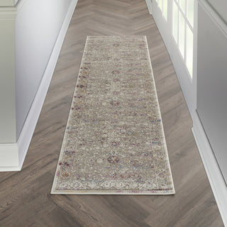 Nourison Melody MEL02 Grey Multicolor Area Rug Corner Image