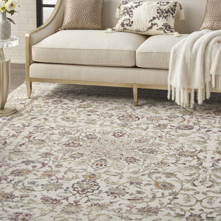 Nourison Melody MEL02 Ivory Multicolor Area Rug Corner Image