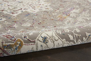 Nourison Melody MEL03 Grey Multicolor Area Rug Corner Image