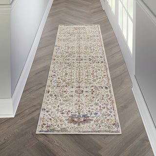 Nourison Melody MEL03 Ivory Multicolor Area Rug Corner Image