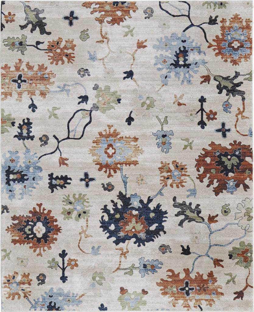 Feizy Melrose 39P1F Ivory/Red/Blue Area Rug