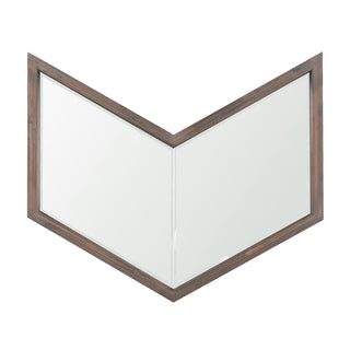 Chevren Medium Brown Wood Frame Mirror Main Image