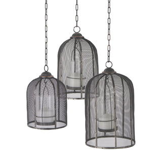 Jutland Black Metal Bird Cage Candle Holder Lanterns Main Image