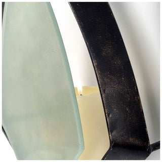Tarquin I Black Metal Frame w/Frosted Glass Shade Wall Candle Holder Alternate Image