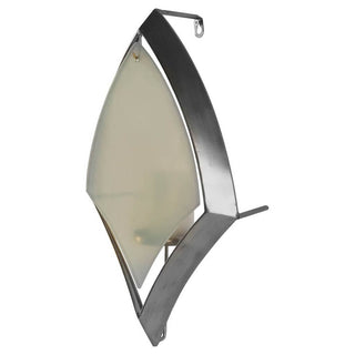 Tarquin II Silver Metal Frame w/Frosted Glass Shade Wall Candle Holder Main Image