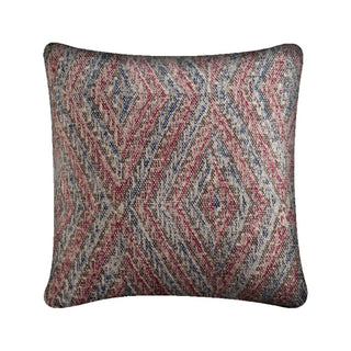 Nicand Red/Blue Diamond Pattern Decorative Pillow Cover Main Image