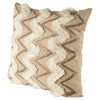 Duston II Tan and White Zig Zag Decorative Pillow Cover Main Image