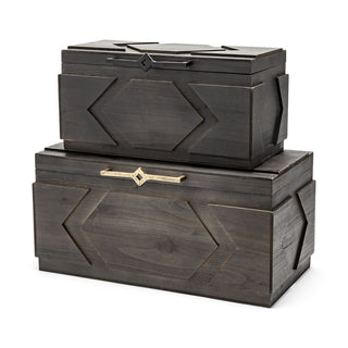 Cassia Brown Wooden Boxes Main Image