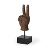 Pacem Natural Wooden Carved Peace Sign Hand Main Image