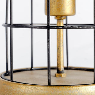 Carkner I Gun-Metal Grey Cylindrical Metal Cage Table Lamp Alternate Image