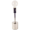 Mooney Metallic-Silver Metal Shade-less Table Lamp Main Image