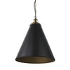 Fenton Black W/Antiqued Gold Accents Pendant Light Main Image