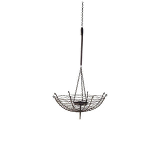 Rihanna I Small Black Metal Umbrella Candle Holder Lantern Main Image