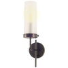 Bougeoir I I Gray Metal Cylindrical Glass Shade Wall Sconce Main Image
