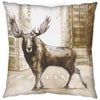 Northstreet II Brown Moose City Crossing Decorative Pillow Cover Main Image