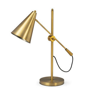 Fragon I Gold-Tone Metal Adjustable Cone Shade Table Lamp Main Image
